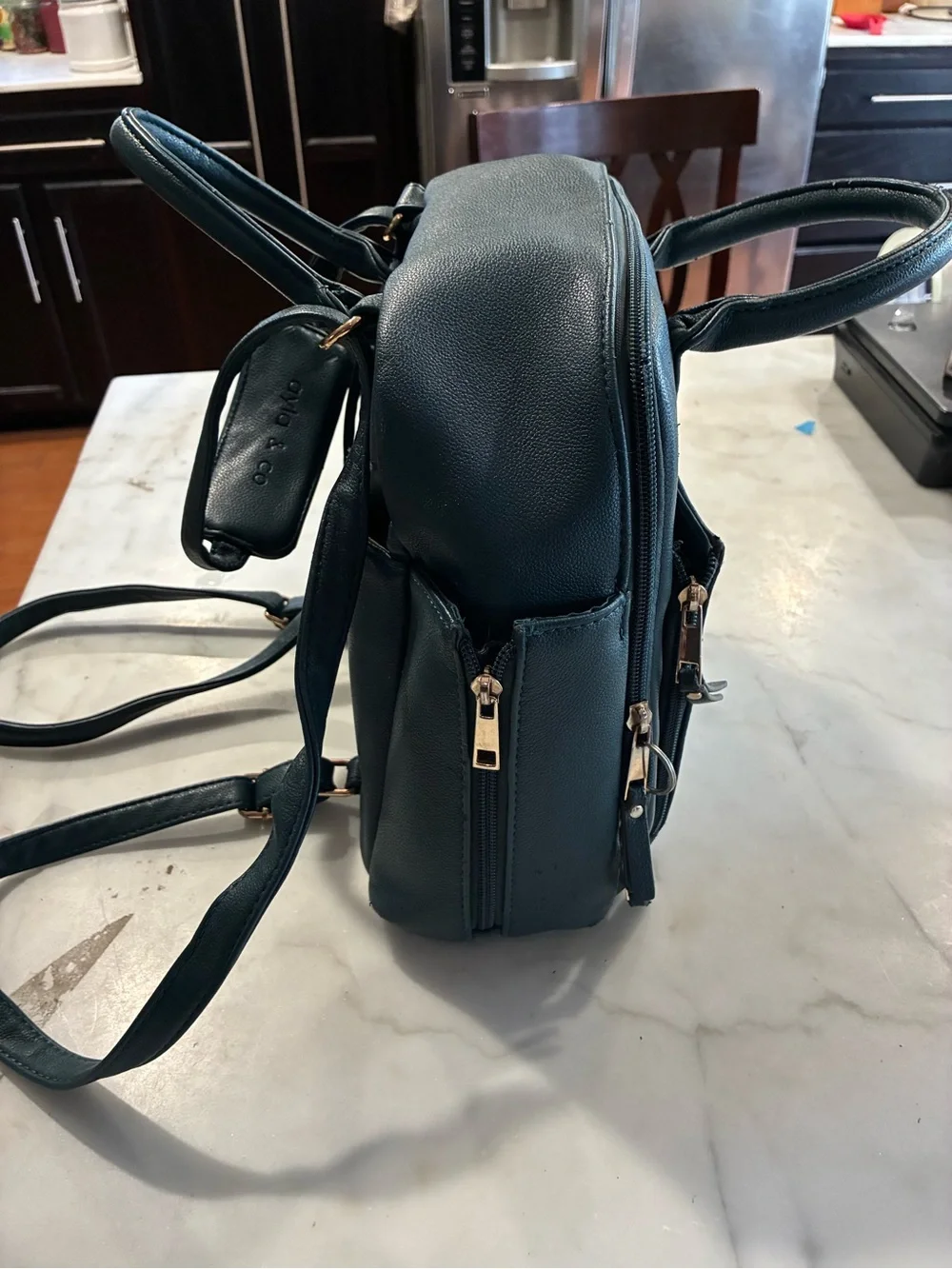 Ayla And Co Diaper Bag Olive Vegan Backpack